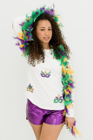 Multi Mask Sequin Adult Long Sleeve