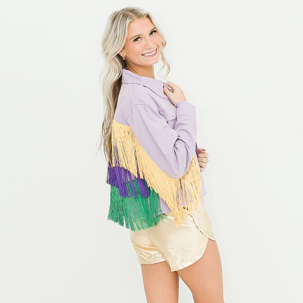 Lavender Fringe Adult Jacket