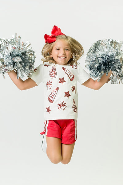 Red and White Cheer Shirt