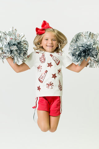 Red and White Cheer Shirt