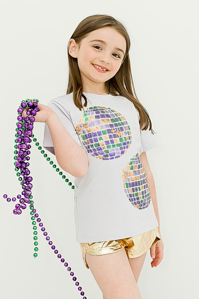 Lavender Disco Ball Sequin Shirt