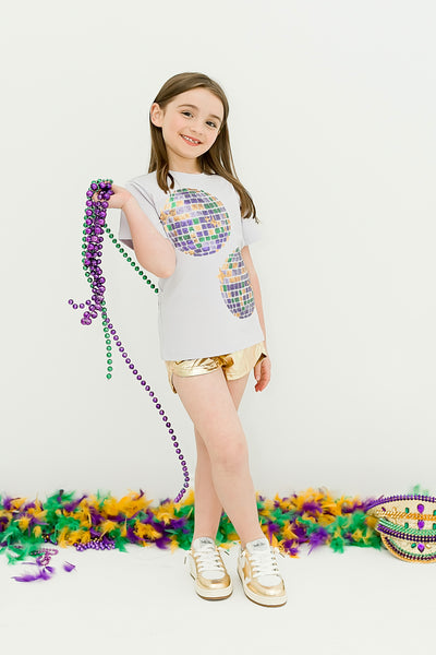 Lavender Disco Ball Sequin Shirt