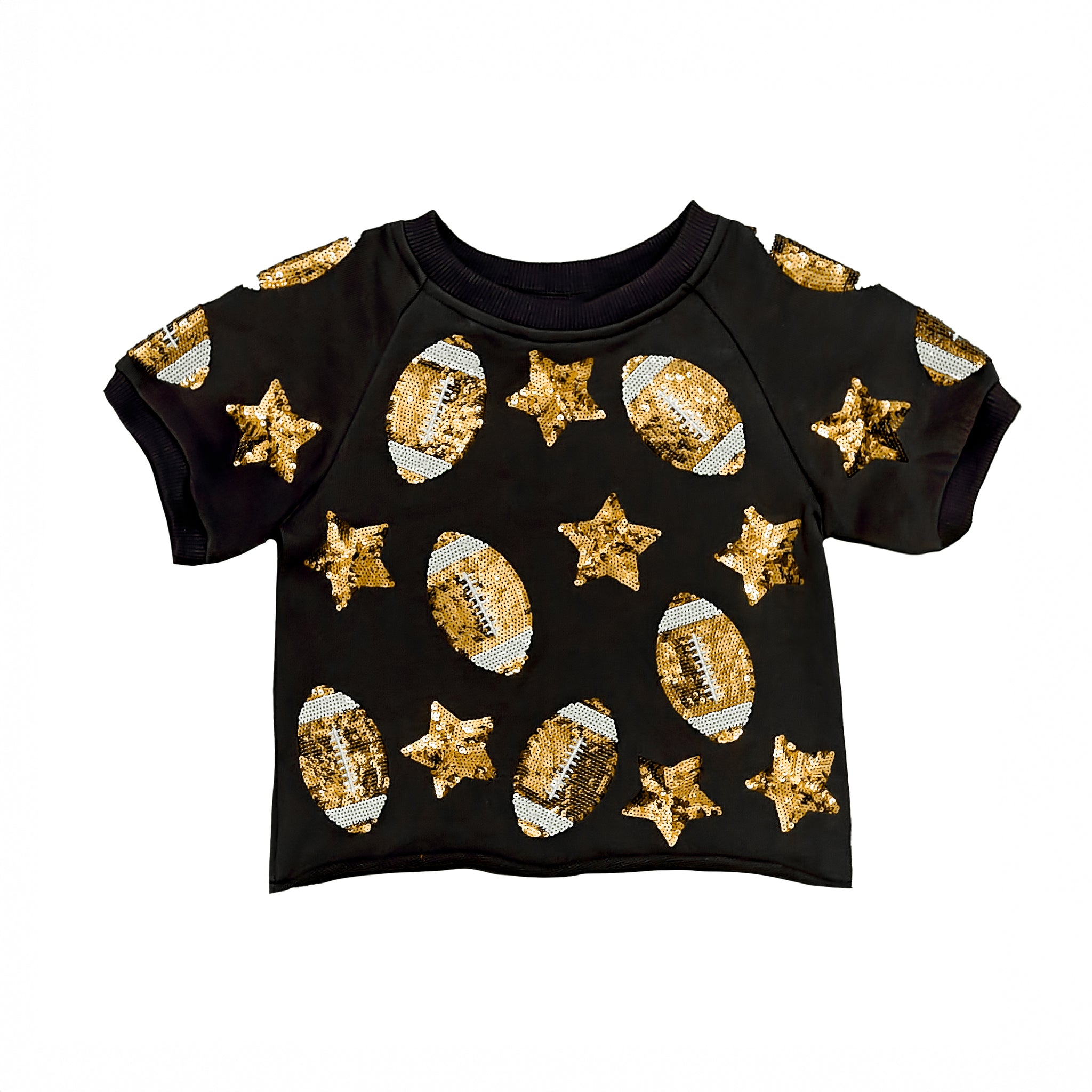 Black and Gold Football Top