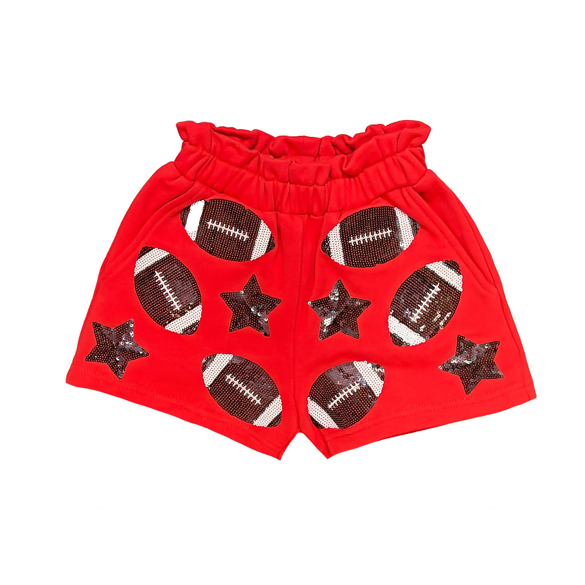 Kids' Red and Black Football Shorts