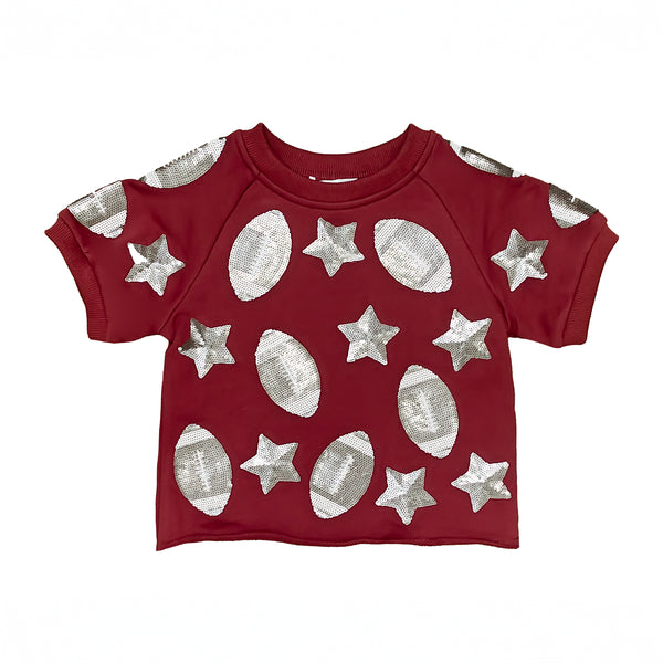 Maroon Football Top