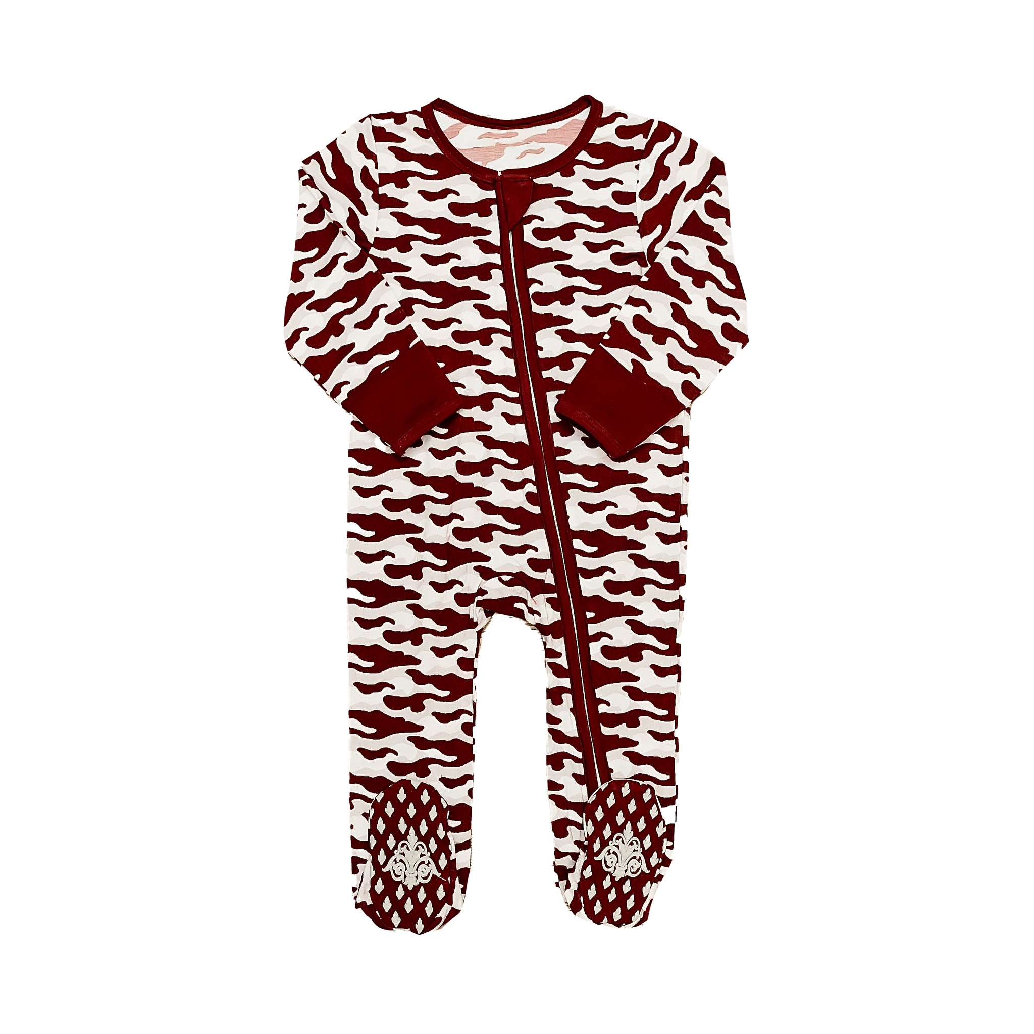 Maroon Camo Romper