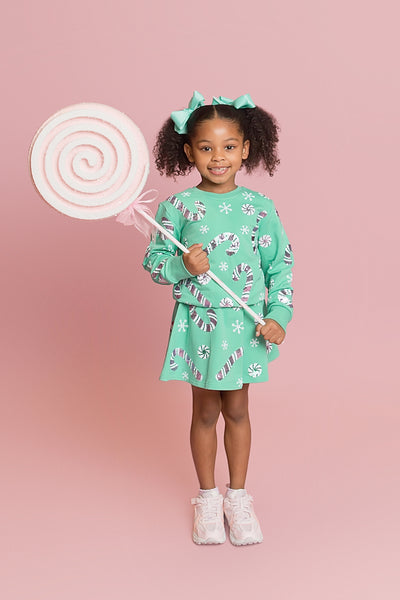 Candy Cane Teal Sweatshirt