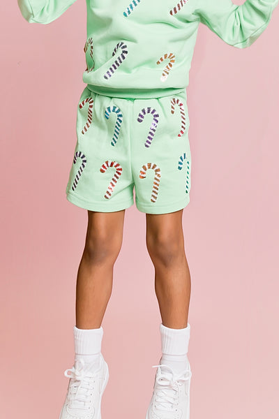 Sequin Candy Cane Shorts