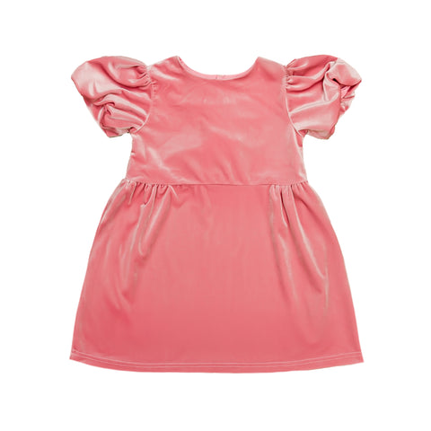Pink Velvet Bow Dress