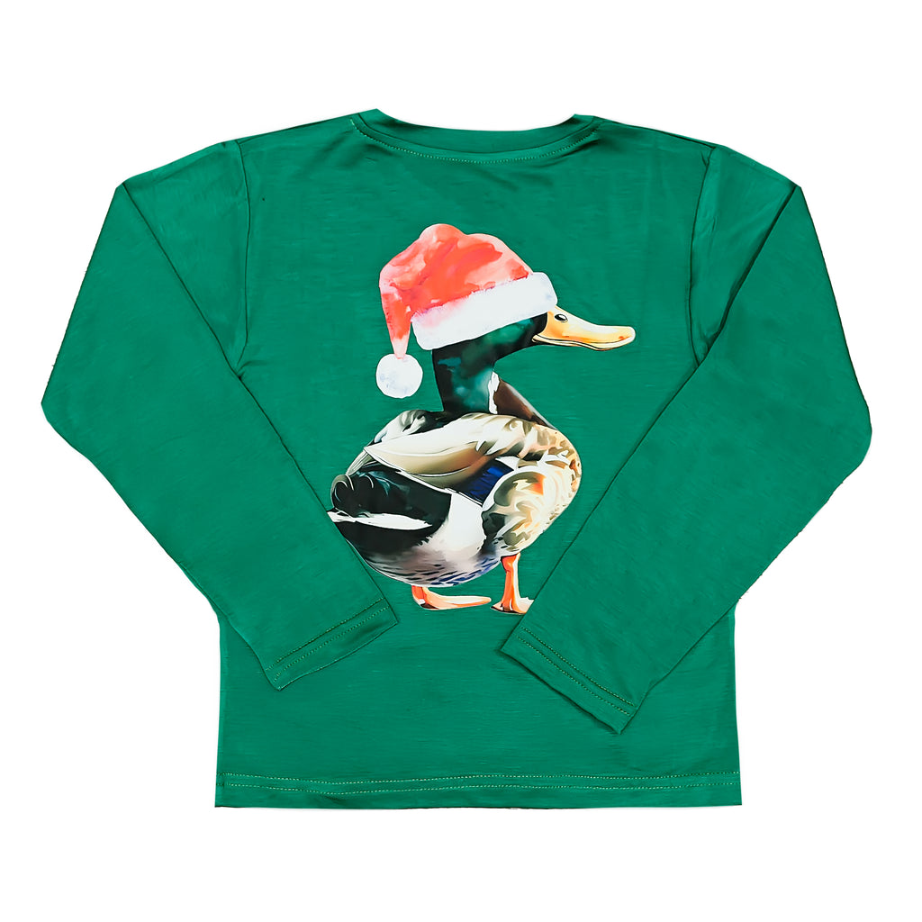 Santa Mallard Long Sleeve Shirt