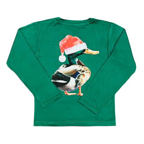 Santa Mallard Long Sleeve Shirt