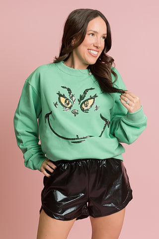 You're a Mean One Sequin Sweatshirt