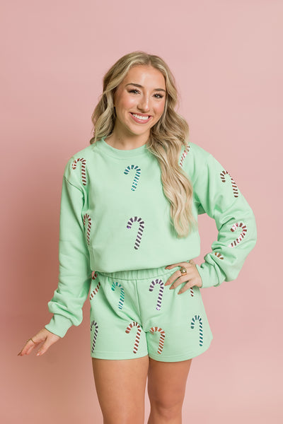 Candy Cane Adult Sweatshirt