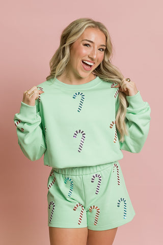 Candy Cane Adult Sweatshirt