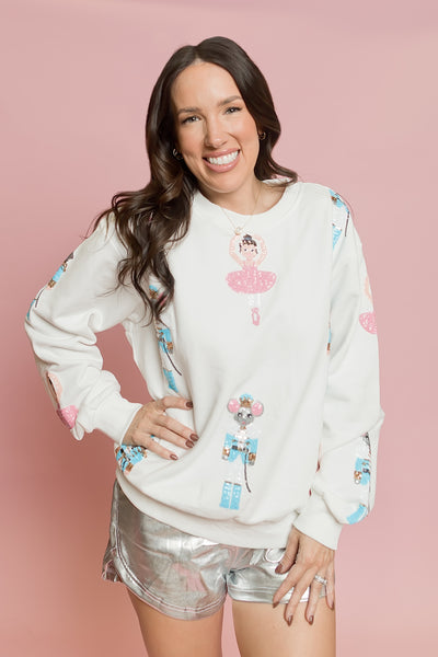 Nutcracker White Sweatshirt