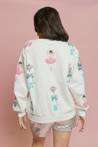 Nutcracker White Sweatshirt