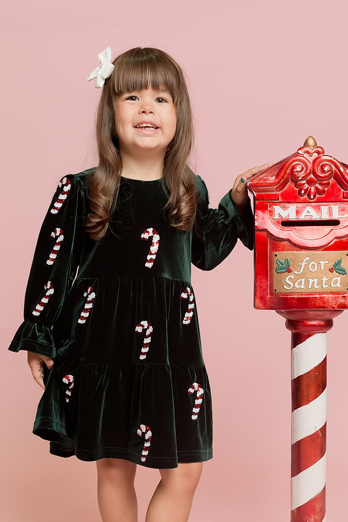 Candy Cane Green Velvet Dress 7 Candy Cane Green Velvet Dress 7