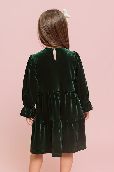Candy Cane Green Velvet Dress