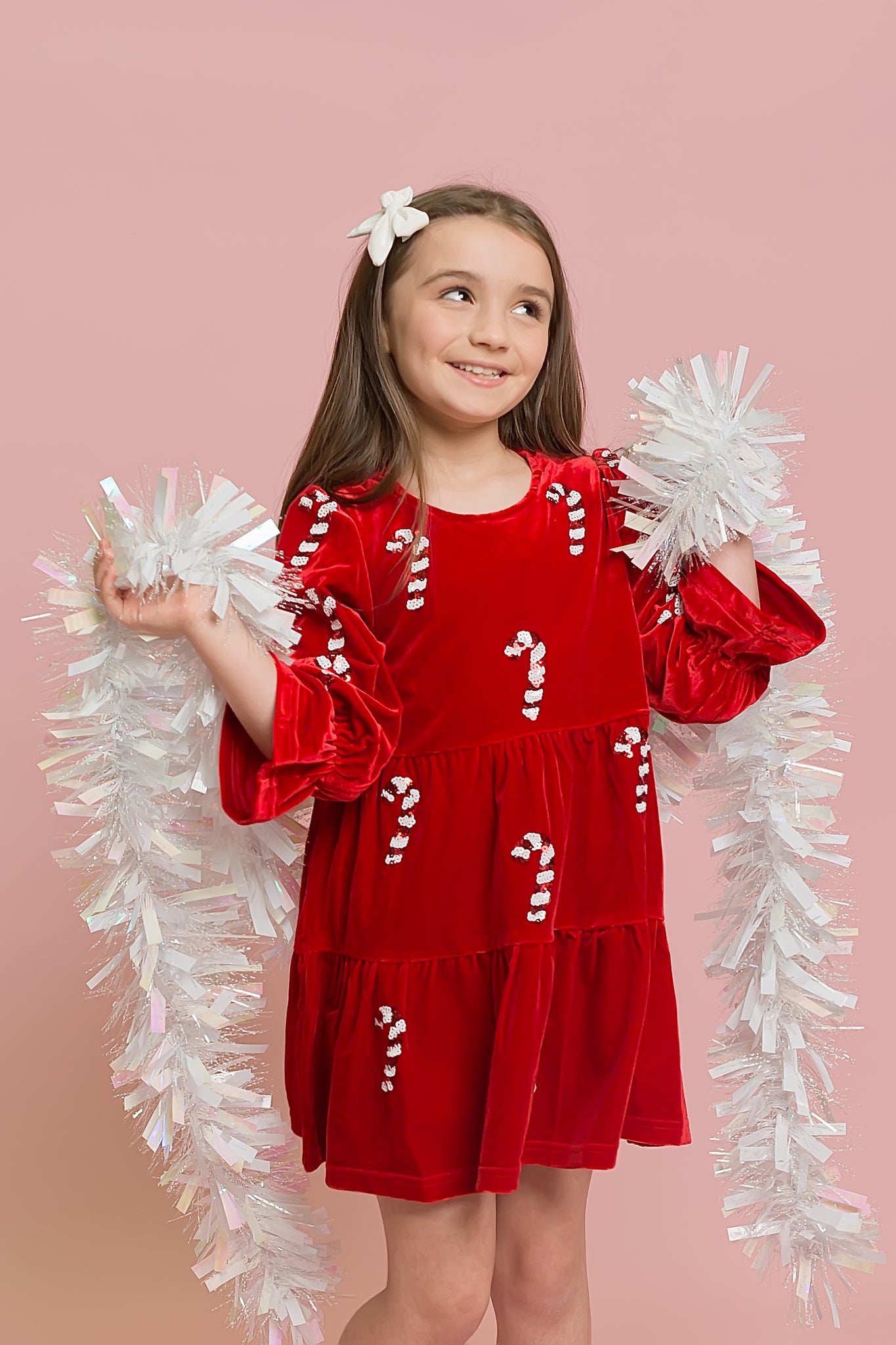 Candy Cane Red Velvet Dress