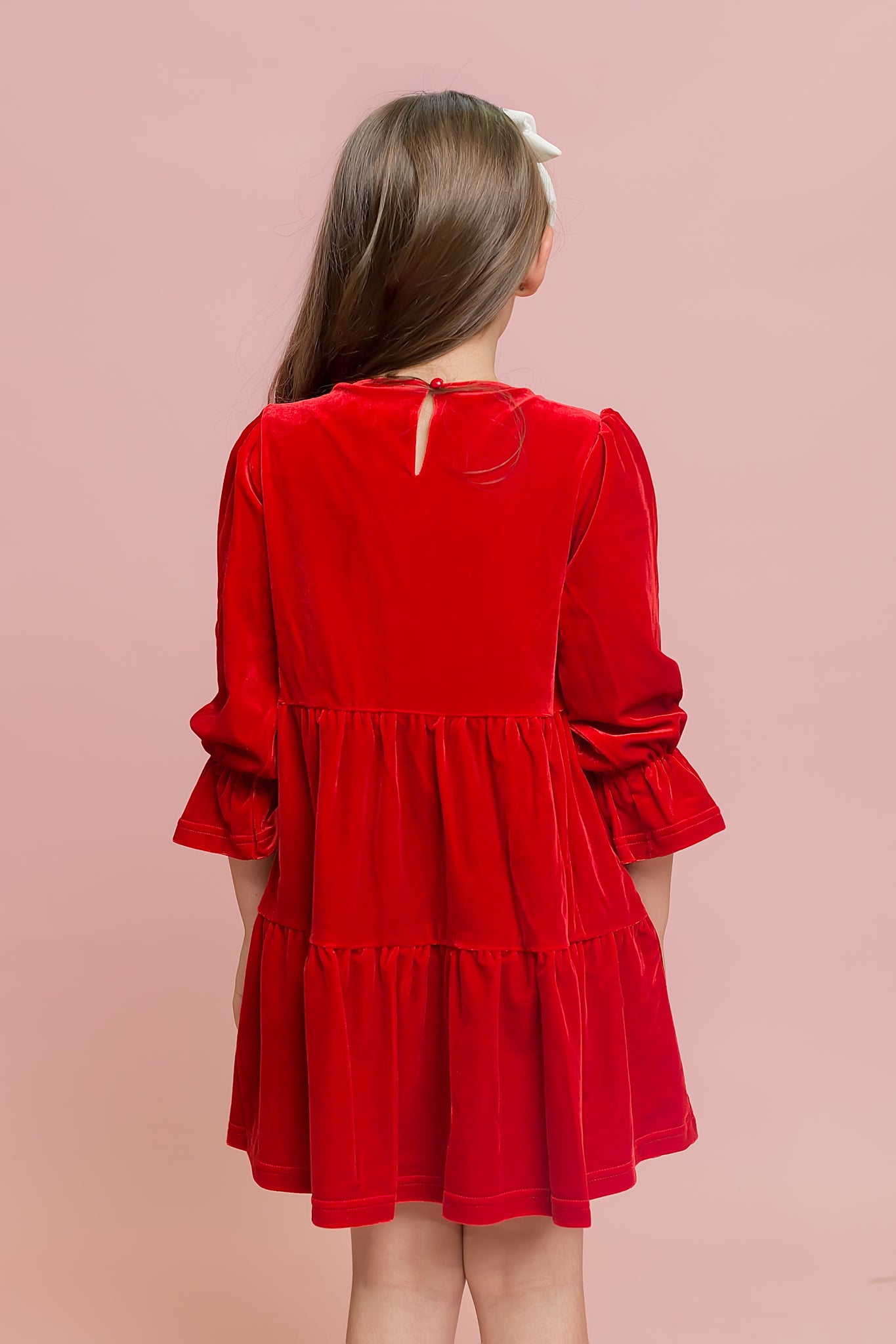 Candy Cane Red Velvet Dress
