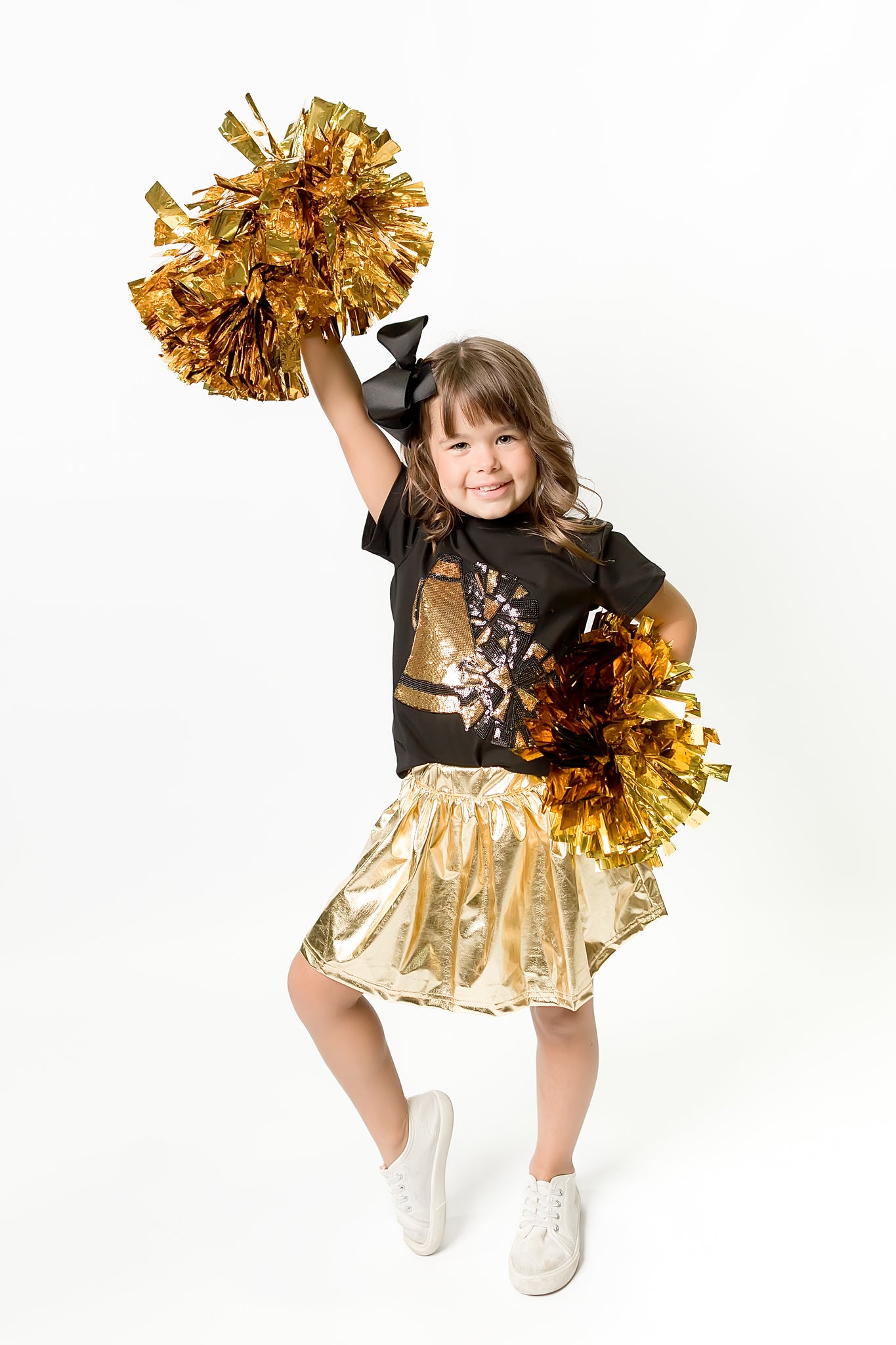 Kids' Megaphone Shirt - Black and Gold