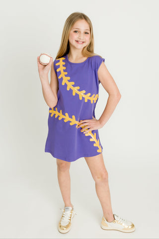 Baseball Purple Dress