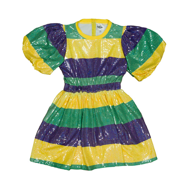 Mardi Gras Rugby Sequin Dress