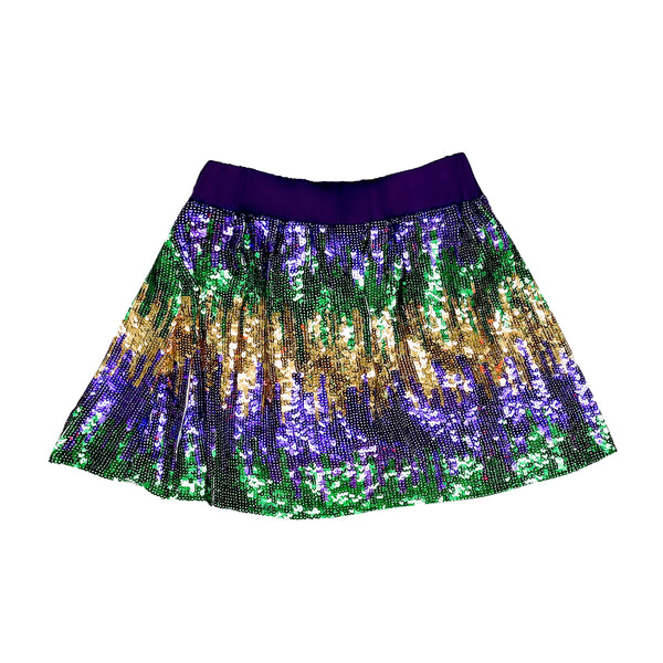 Mix Mardi Gras Sequin Kid Skort