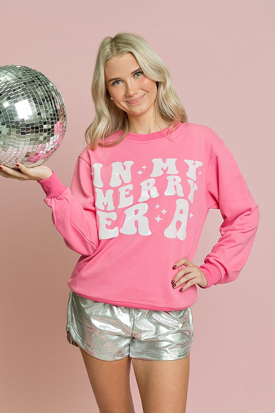 Merry Era Hot Pink Sweatshirt