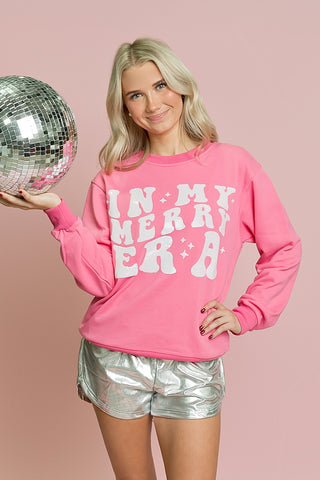 Merry Era Hot Pink Sweatshirt