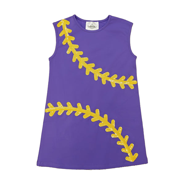 Purple Baseball Kid Dress