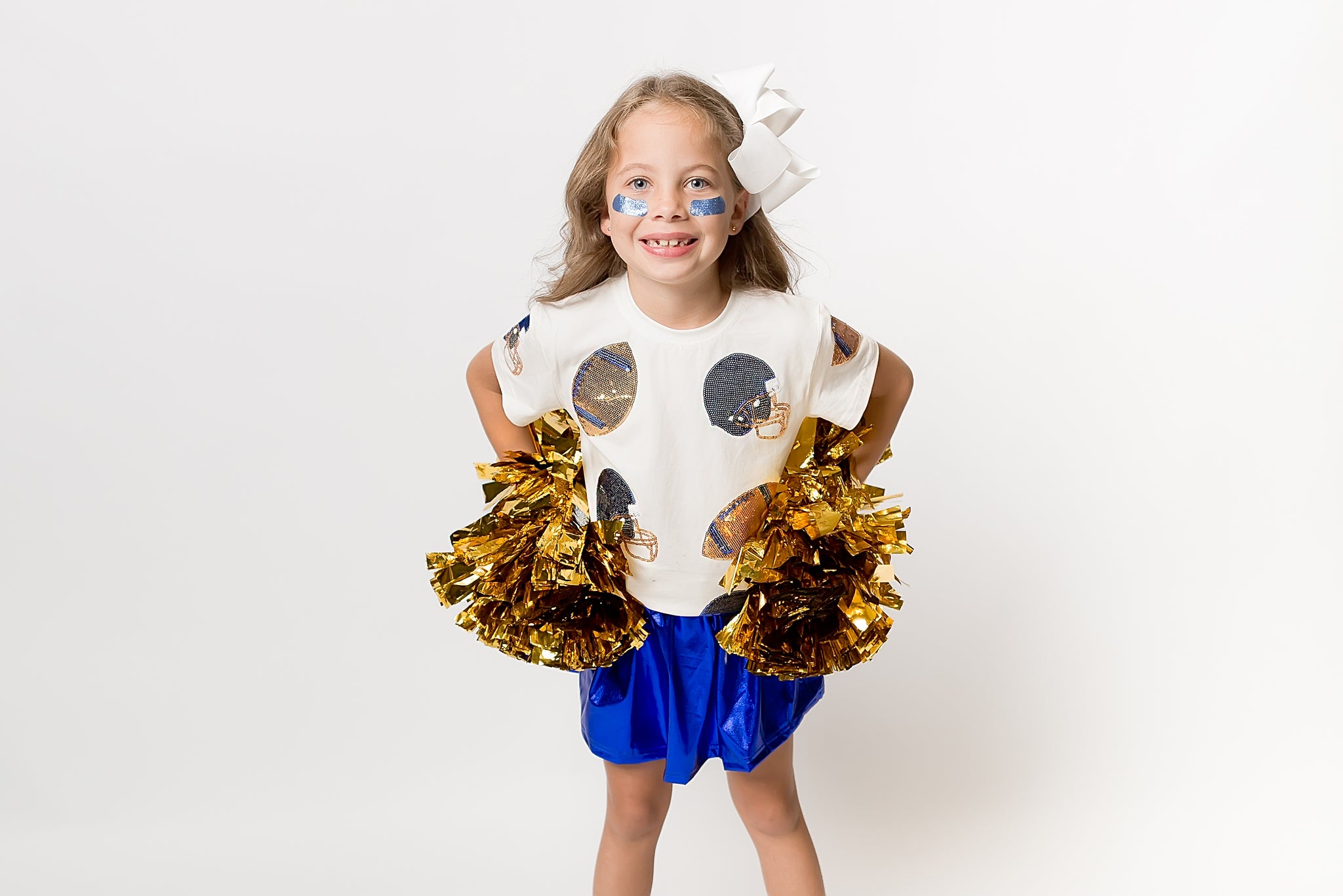 Kids' Metallic Skort - Royal Blue