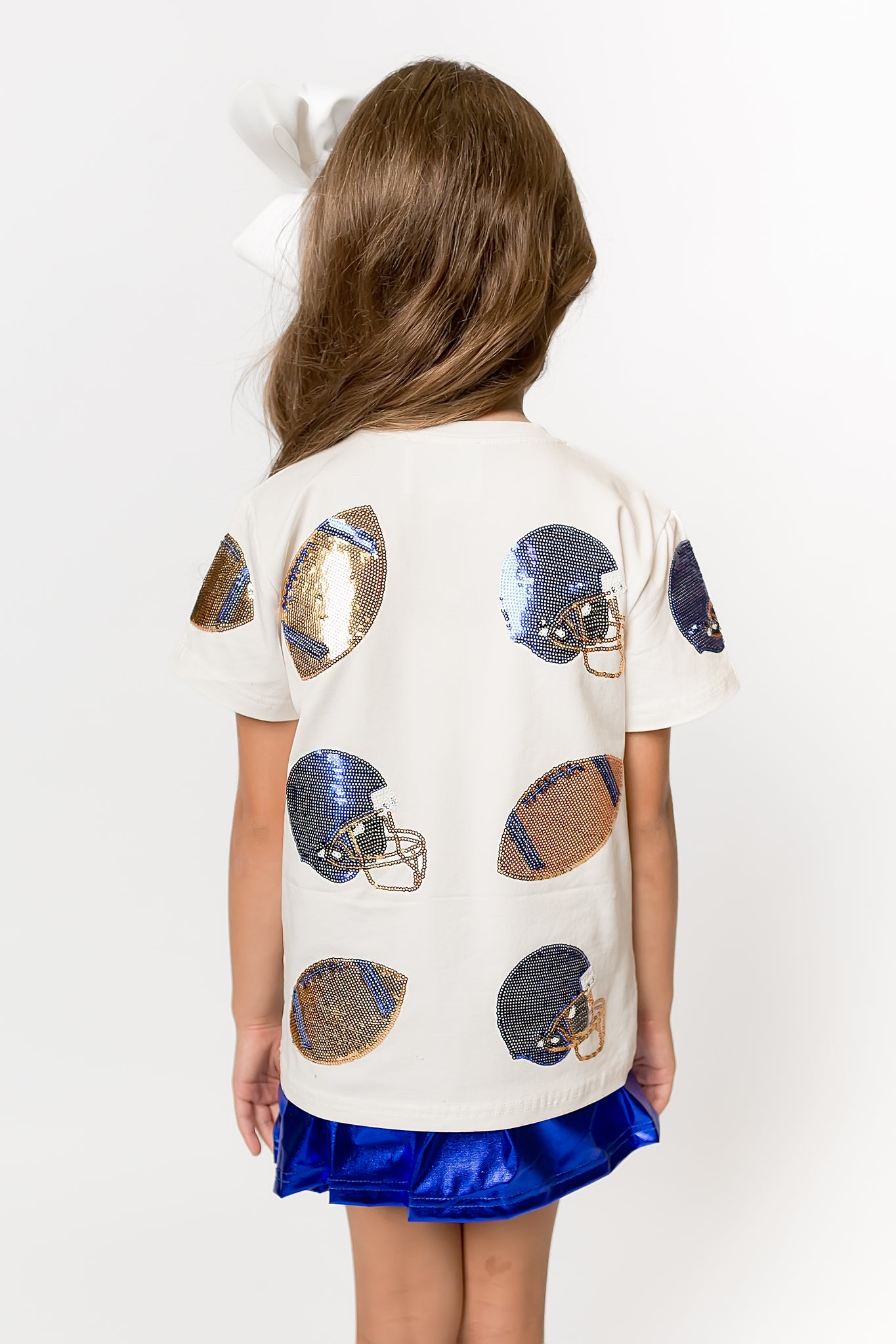 Kids' Metallic Skort - Royal Blue