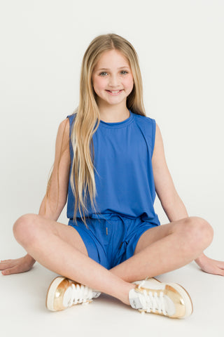 Royal Blue High Low Tank