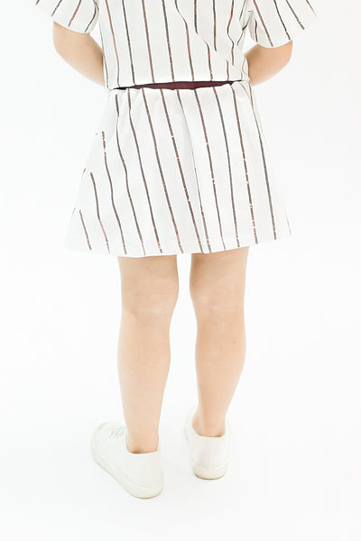 Baseball Maroon Striped Skort
