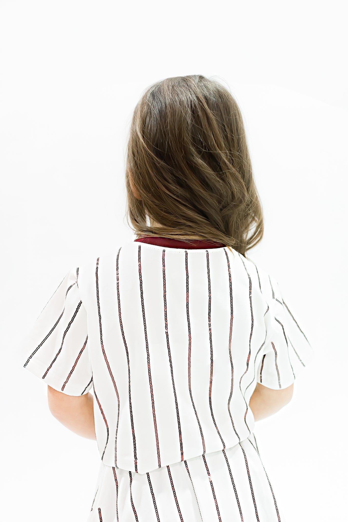 Baseball Maroon Striped Top