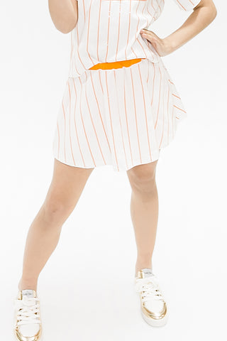 Baseball Orange Striped Skort