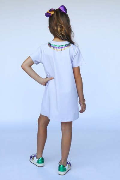 Beads Lavender Dress