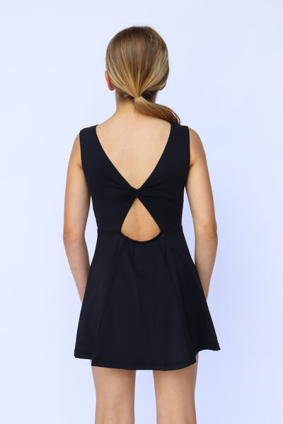 Black Athleisure Kid Dress