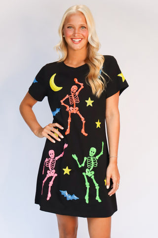 Black Skeleton Adult Dress