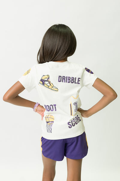 Purple and Yellow Basketball Shirt