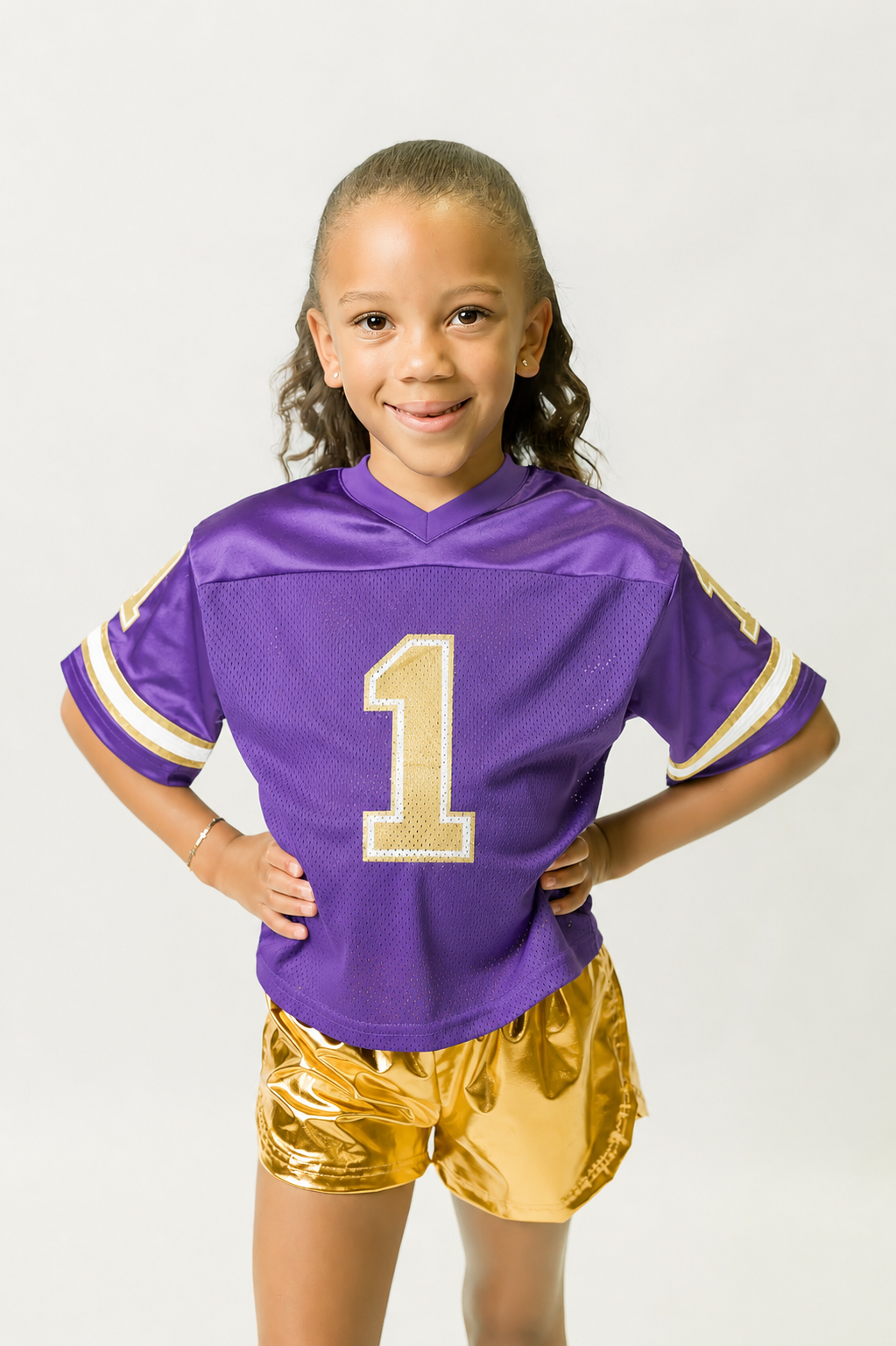 Kids' Purple & Yellow Football Jersey