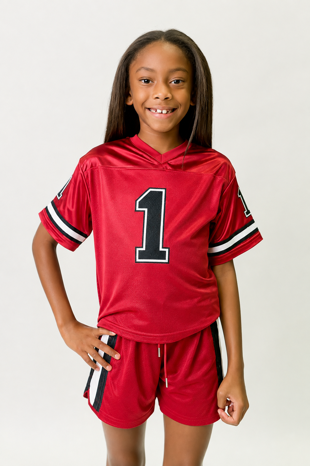 Kids' Red & Black Football Jersey