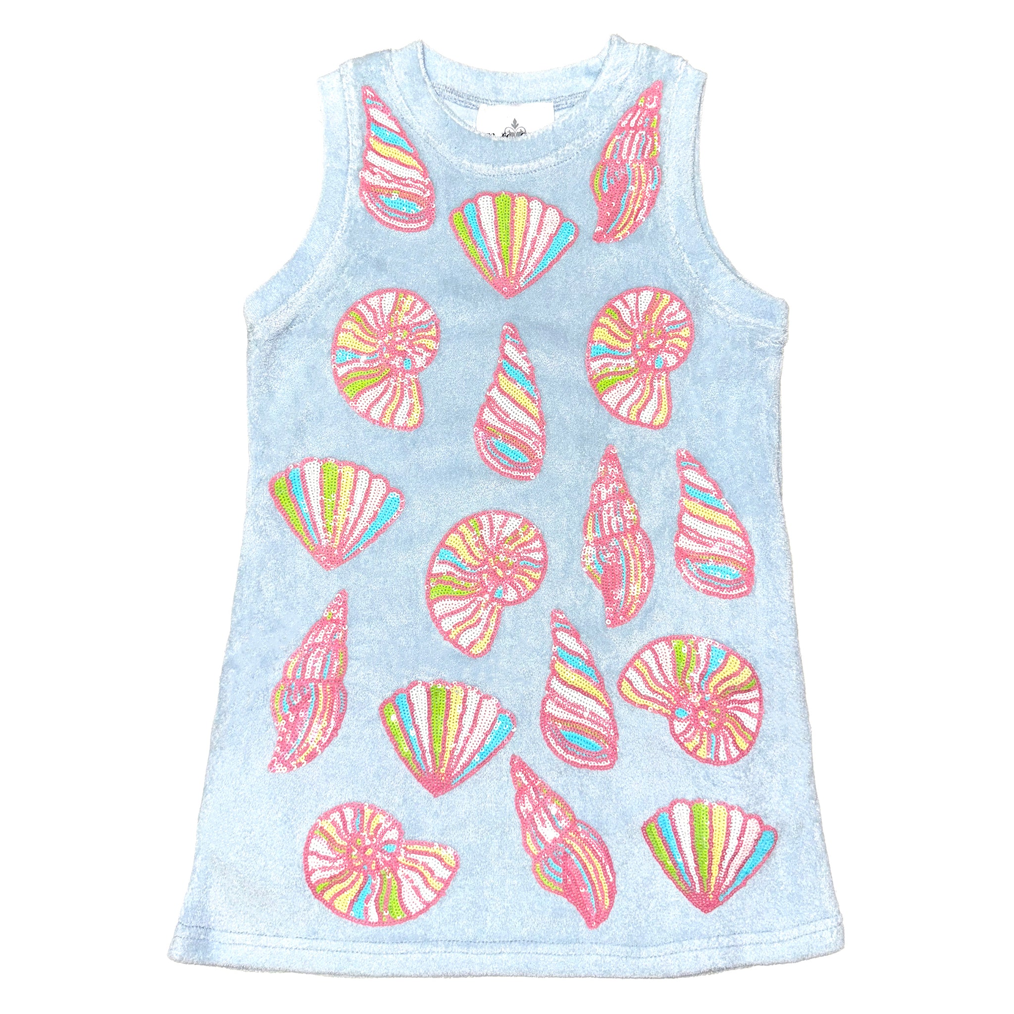 Colorful Shells Dress - Light Blue