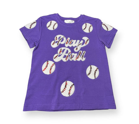 Purple Play Ball Adult Sequin Shirt