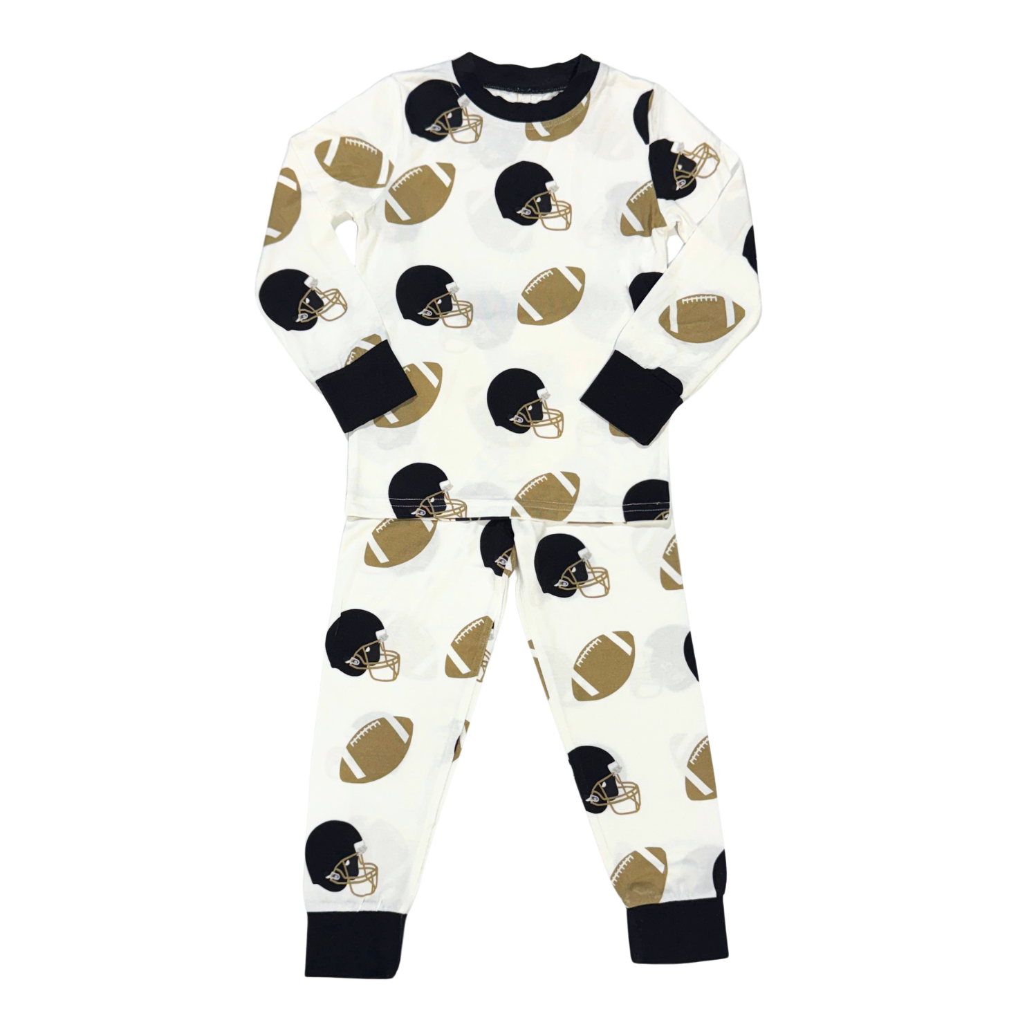Football Fever Black and Gold Pajamas