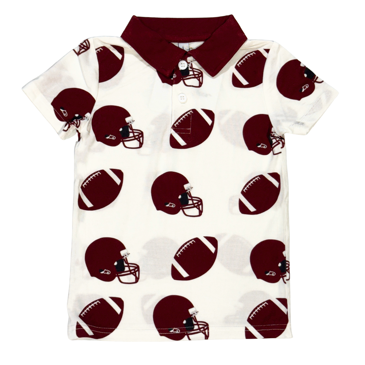 Football Fever Maroon Polo