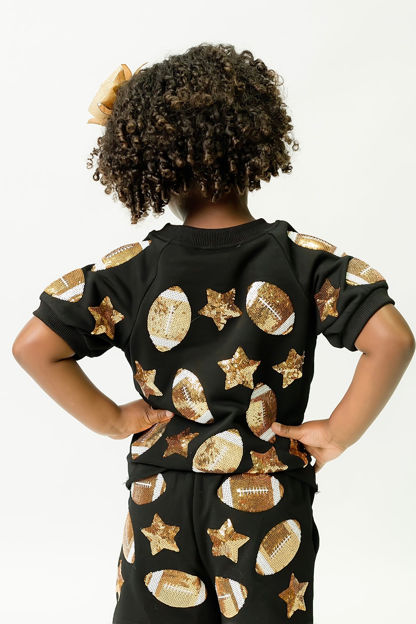 Black and Gold Football Top