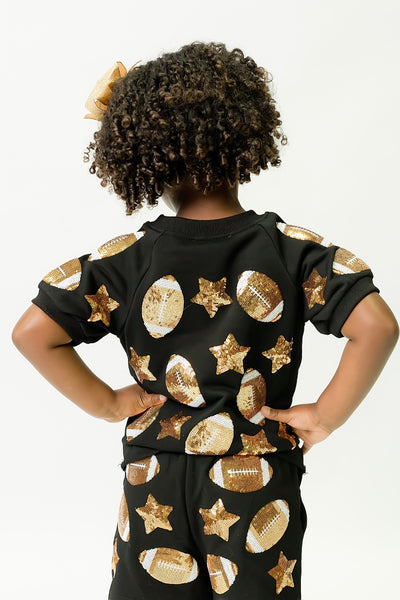 Black Football Top