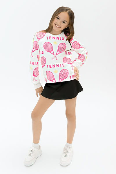 Hot Pink Tennis Sweatshirt